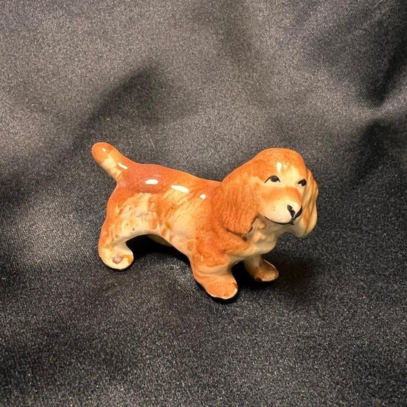Unbranded Other - Cocker Spaniel Figurine Vintage Small Brown White Excellent Ceramic Dog